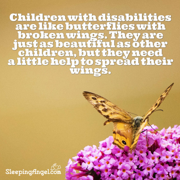 Children With Disabilities Quote – Sleeping Angel