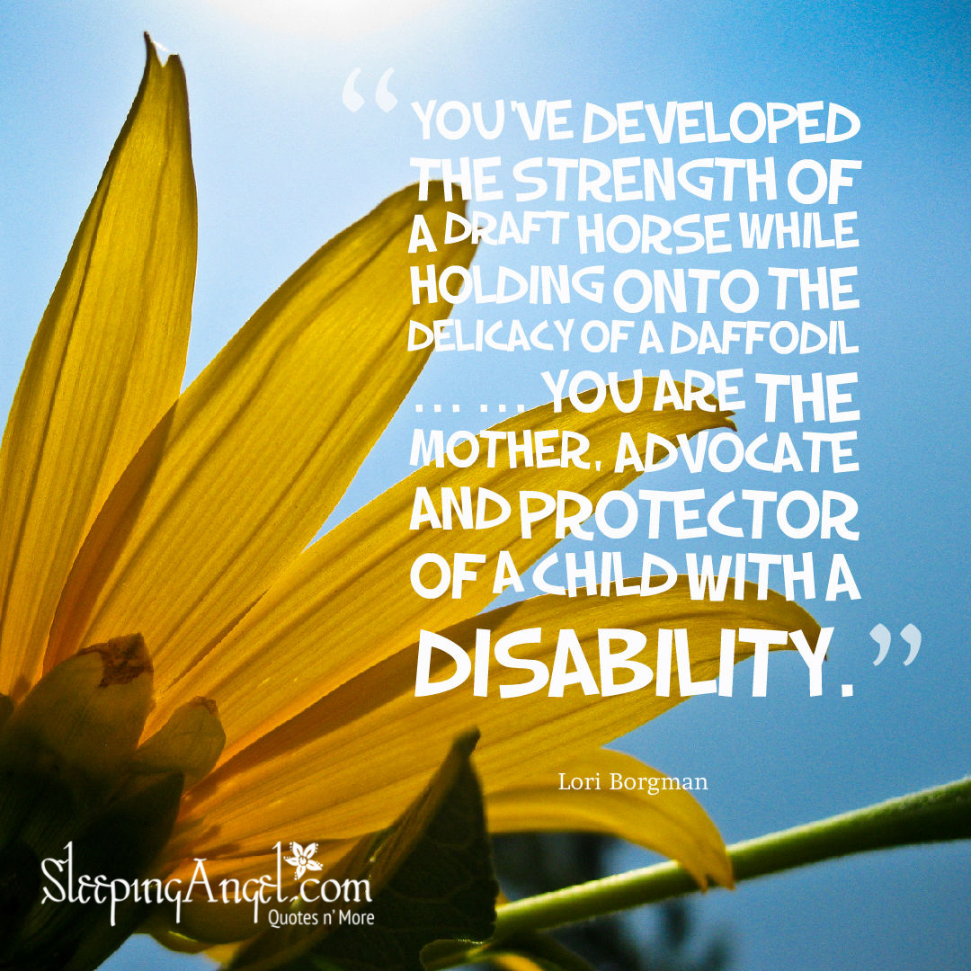 Mother of a Child with a Disability Quote