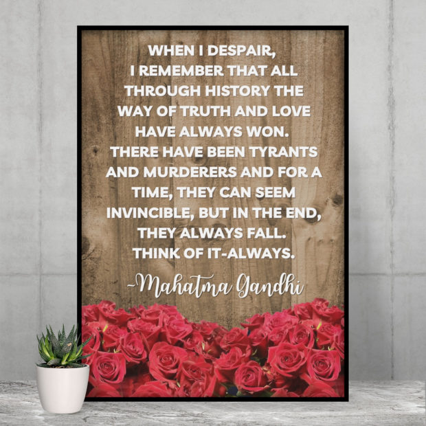 Mahatma Gandhi Quote | Inspirational Poster