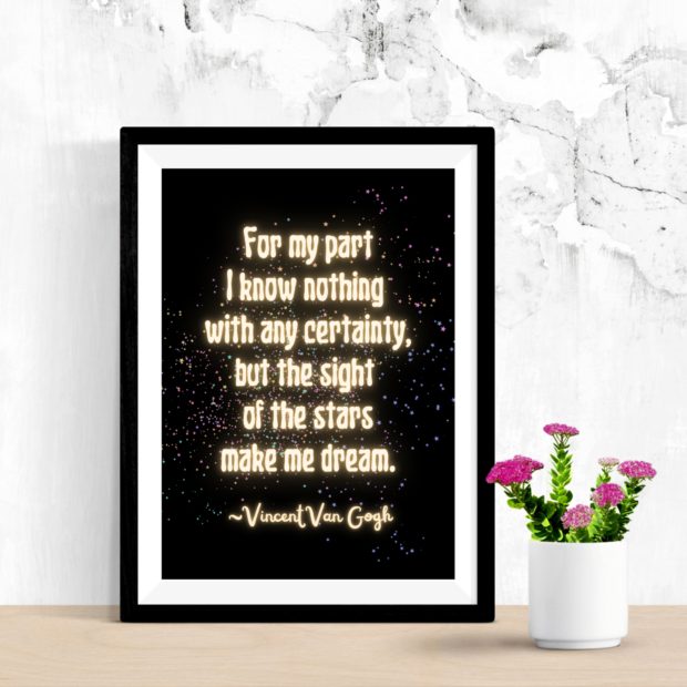 Vincent Van Gogh Quote Poster