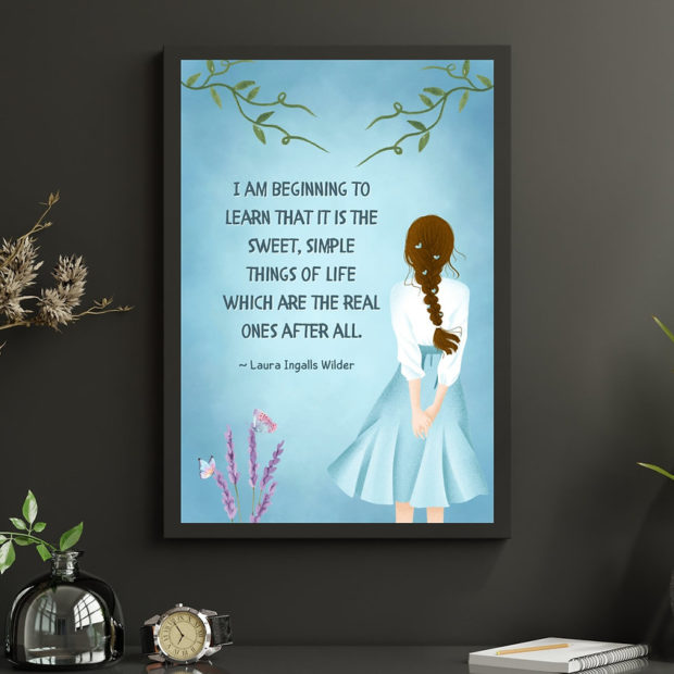 Laura Ingalls Wilder Quote Poster | Little House on the Prairie Wall Art