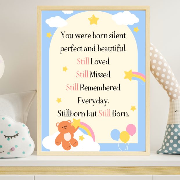 Stillborn Poem Poster Pregnancy Loss Wall Art, Baby Loss Gift