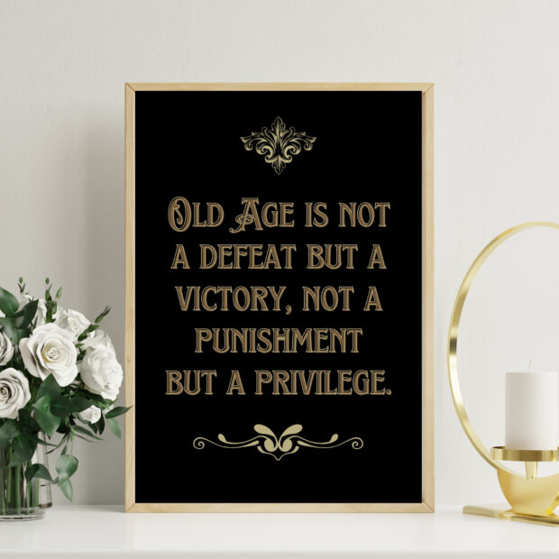 Old Age Quote Poster