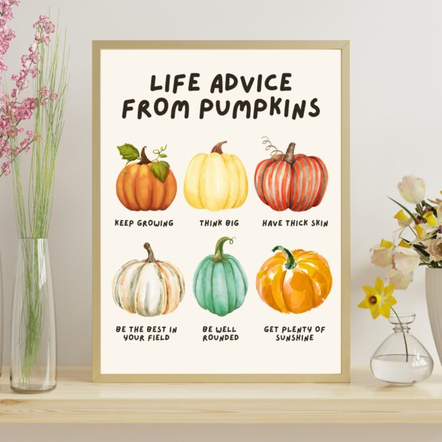 Life Advice from Pumpkins Poster