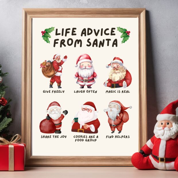 Life Advice from Santa Poster