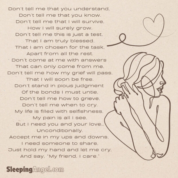 Don’t Tell Me That You Understand Poem