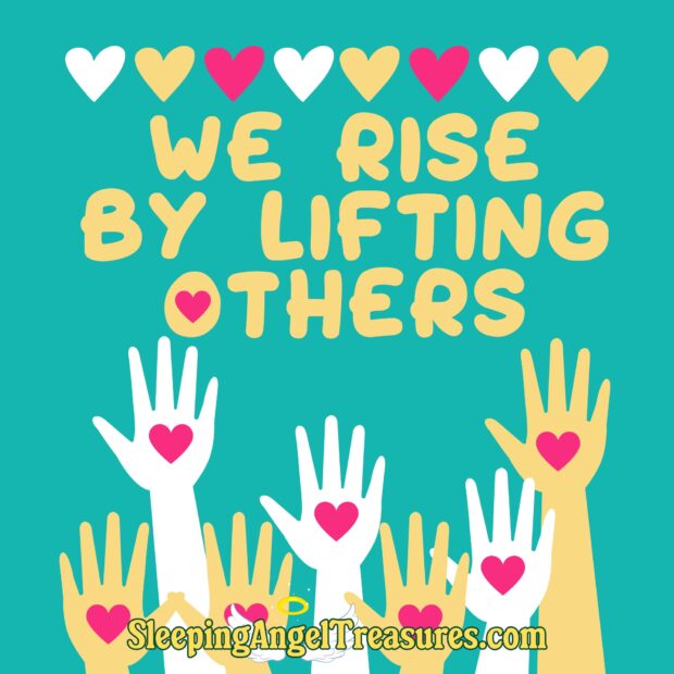 We Rise By Lifting Others Inspirational Magnet