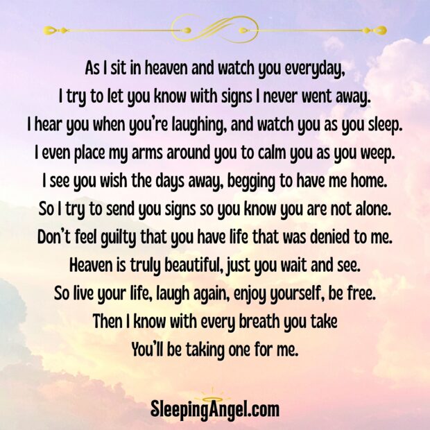 As I Sit in Heaven Poem