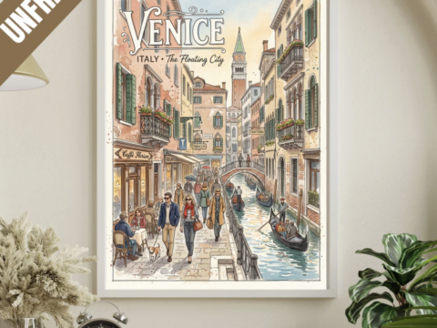 Venice Italy Travel Poster